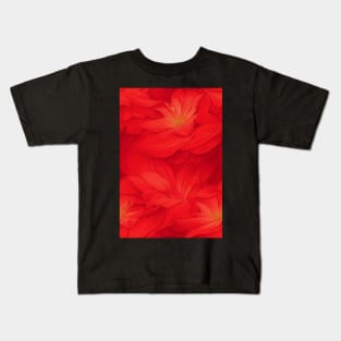 Beautiful Stylized Red Flowers, for all those who love nature #165 Kids T-Shirt